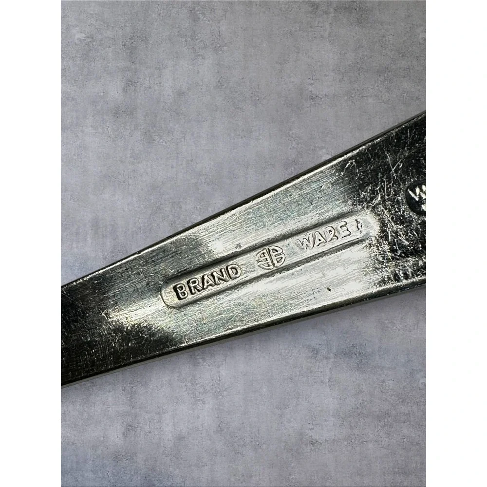 Brand Ware Large Serving Spoon Silver Tone Vintage Metal 8.5in Stainless